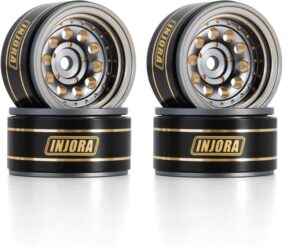 INJORA 1.0 Beadlock Wheel Rims Blac...