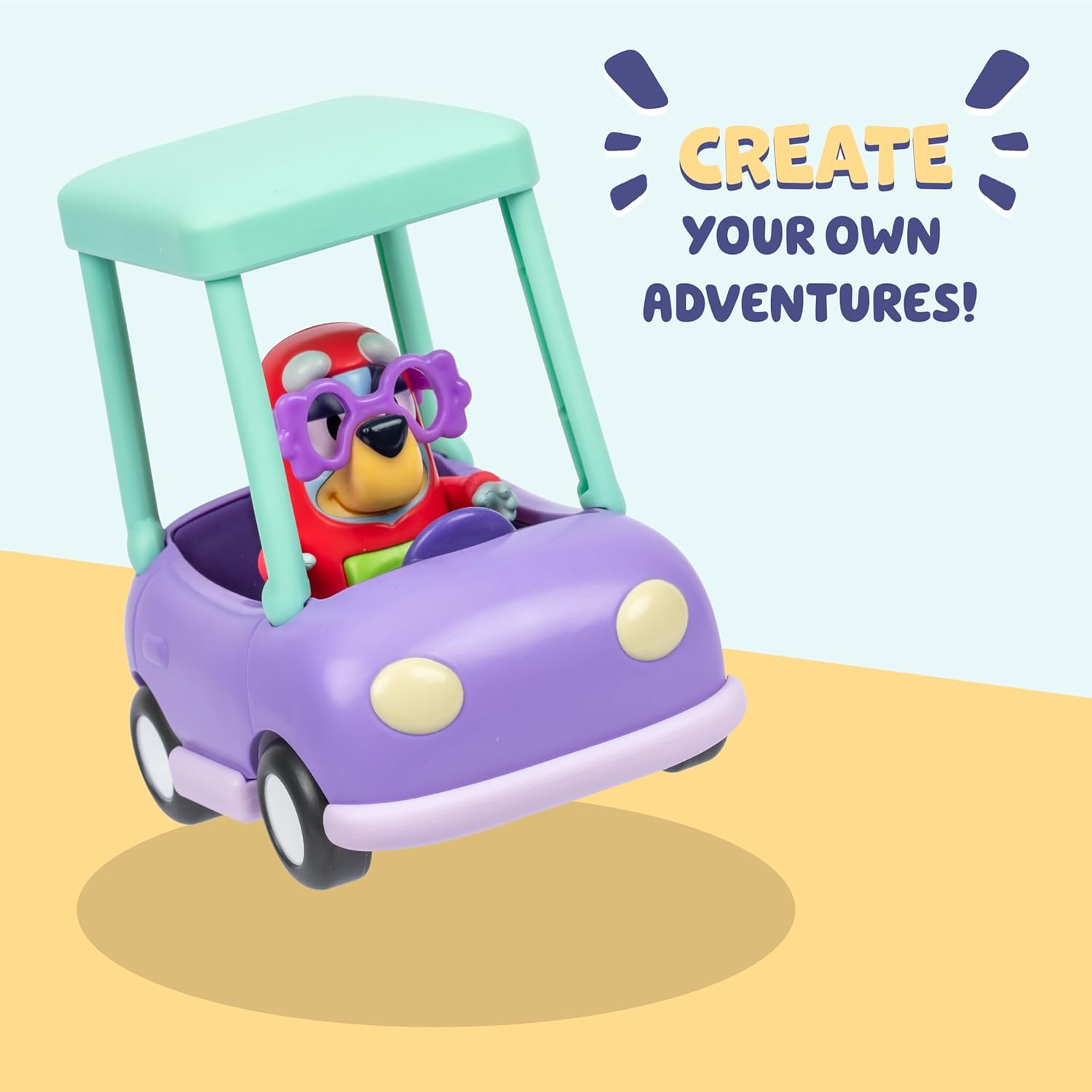 Bluey Basic Granny Toddler Toy Car, 3” Articulated Janet Kids Toy, Immersive Car Toys for Toddlers of Ages 3+ - Image 5