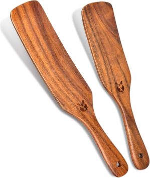 2Pcs Spurtles Kitchen Tools Wooden,...