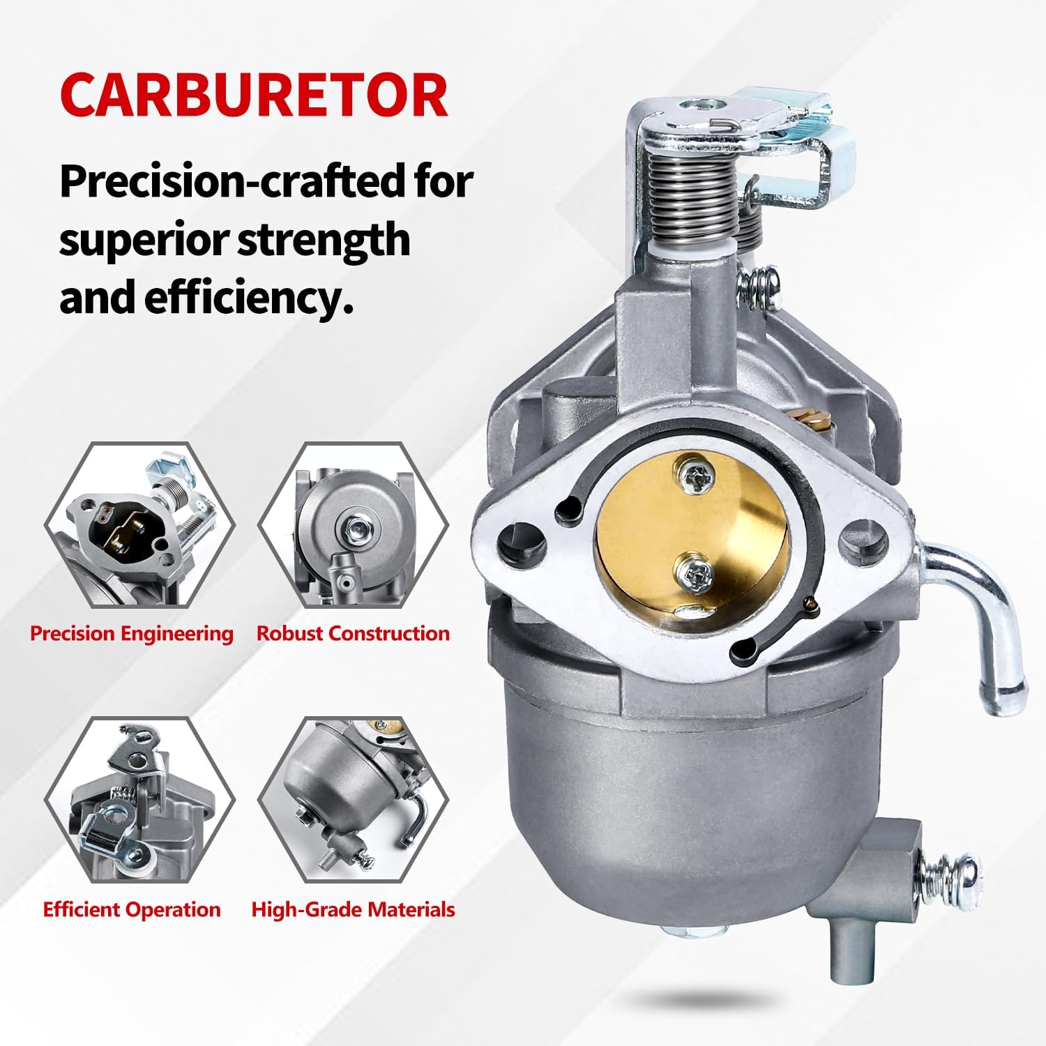Carburetor for EZGO Kawasaki Engine RXV 2008,Gas Golf Carts TXT 2010-2015,EZ-GO Valor 2010-2014 with Fuel Pump,Carb Repalce OEM # 808656 602061 72873G01 - Image 2