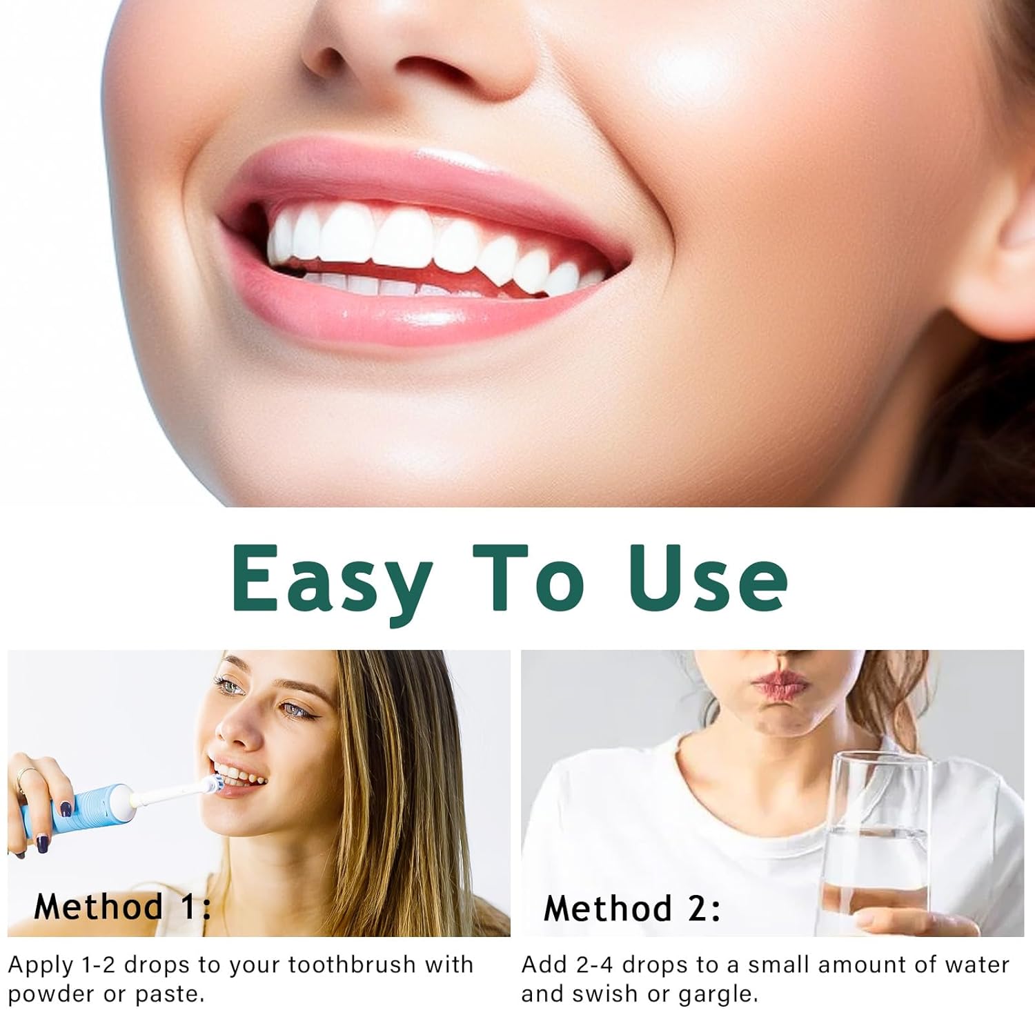 Gum Restore Drops, Gum Repair for Receding Gums & Stain Removal, Bad Breath Treatment for Adults(Dark Green, 2 Fl Oz) - Image 7