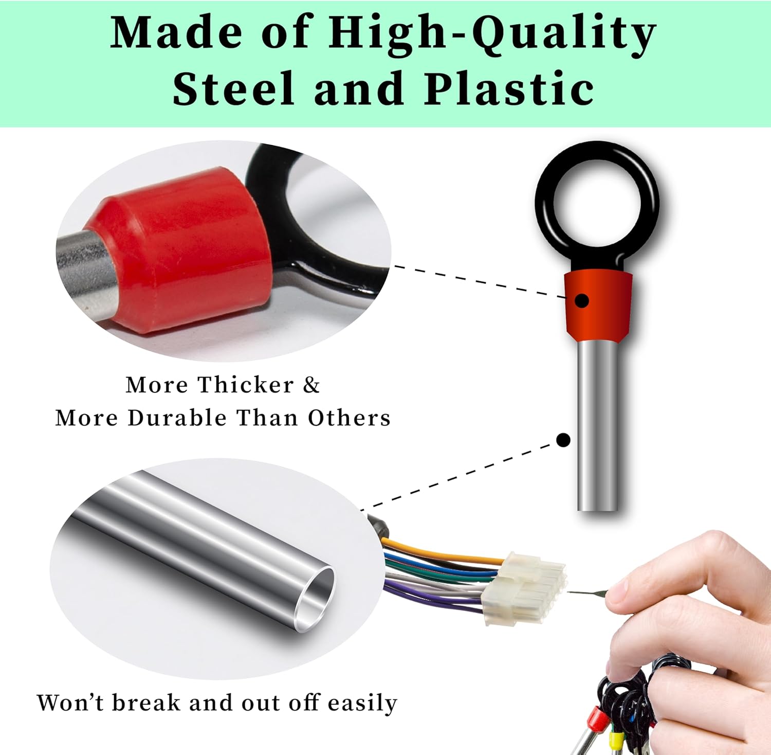 82 PCS Terminal Removal Tool Kit, Depinning Tool Electrical Pin Removal Tool, Pin Extractor Removal Tool Kit, Electrical Wire Connector Pin Release Terminal Ejector Kit for Automotive, Home Appliance - Image 2