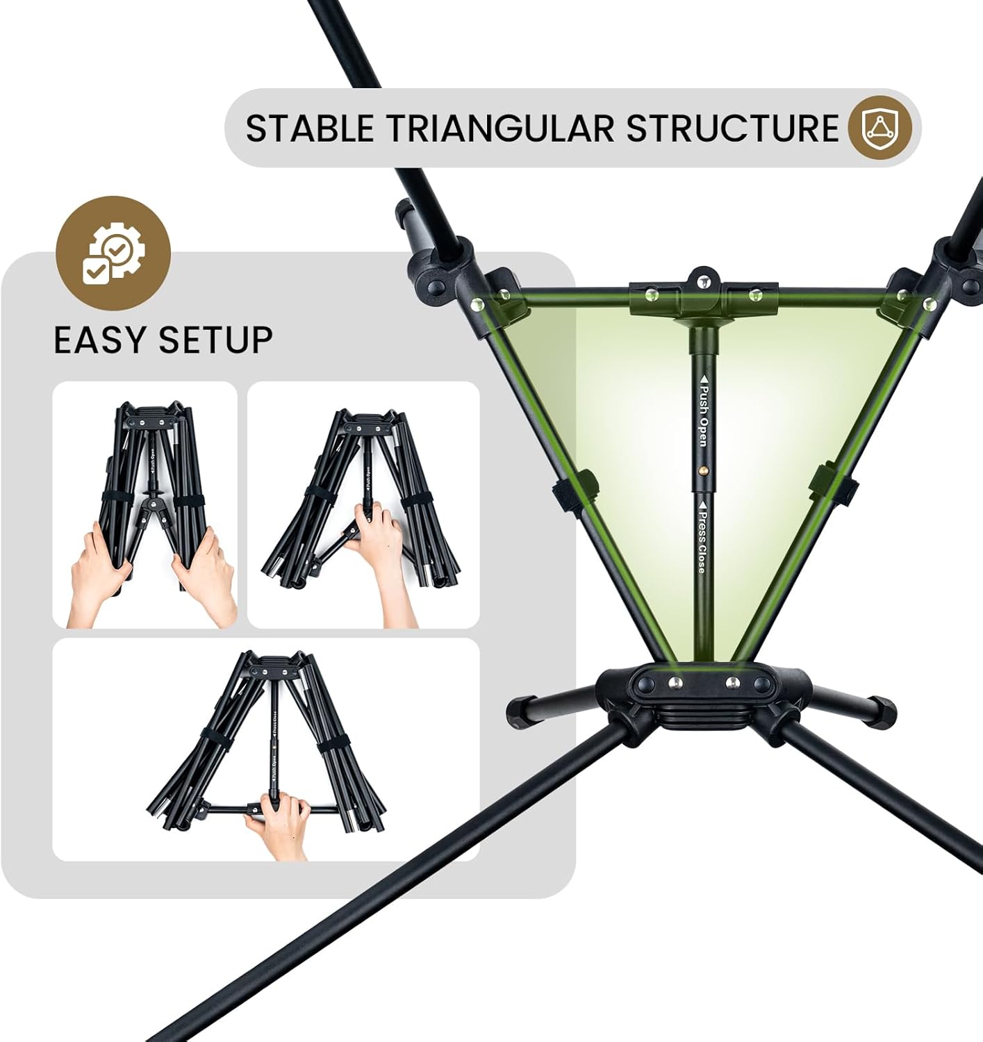 ONETIGRIS Tigerblade High Back Camping Chair with Pillow Design, Comfortable Widened Seat Folding Chair - Image 8