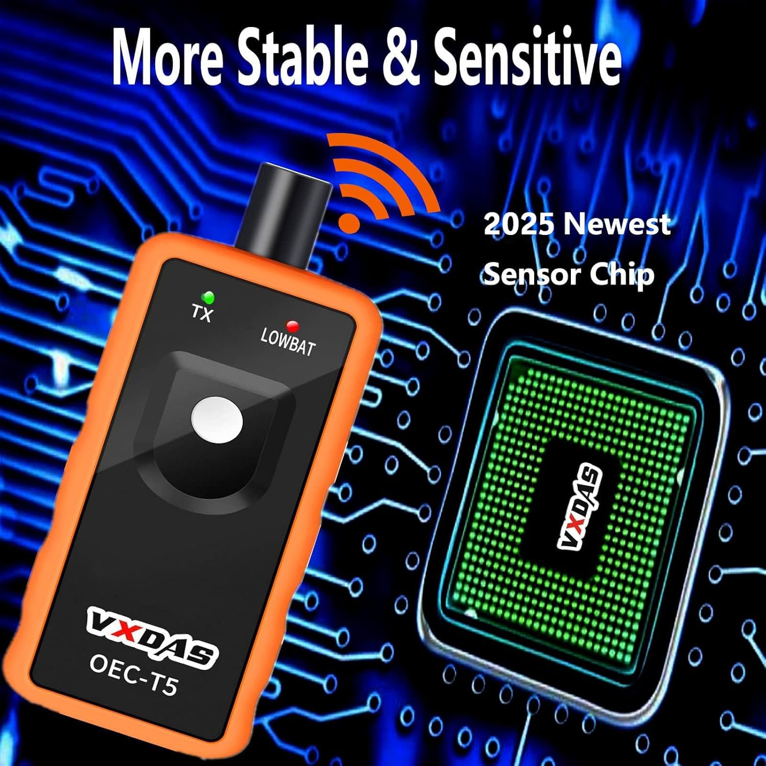 VXDAS TPMS Relearn Tool Only for GM Vehicles (2006-2024 Chevy/Buick/GMC/Opel/Cadillac) Original Sensor with 315/433 MHz, Tire Sensors Pressure Monitor System Reset Tool OEC-T5-2025 Edition - Image 4