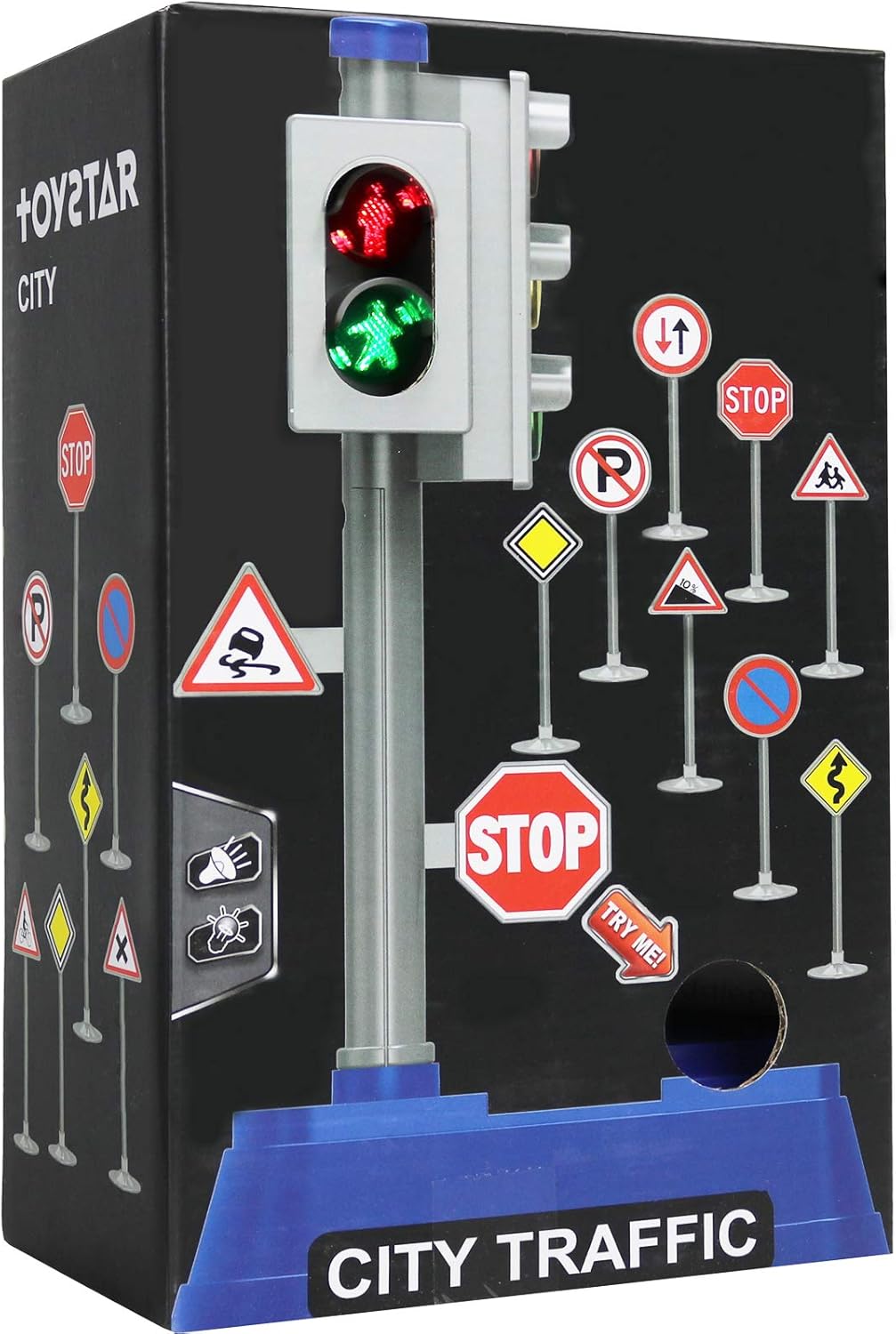 Kiddie Play Traffic Signs and Crosswalk Light Signal Toys for Kids (12pcs) - Image 5
