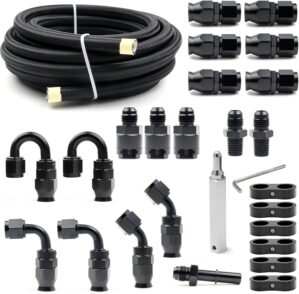 6AN PTFE Fuel Line Kit, 5/16″...