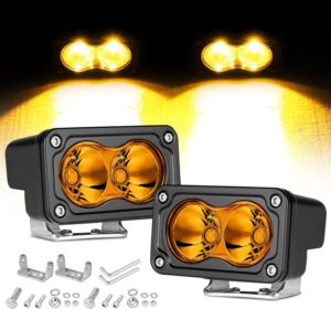 Amber LED Pods, 3 Inch 40W Fog Ligh...