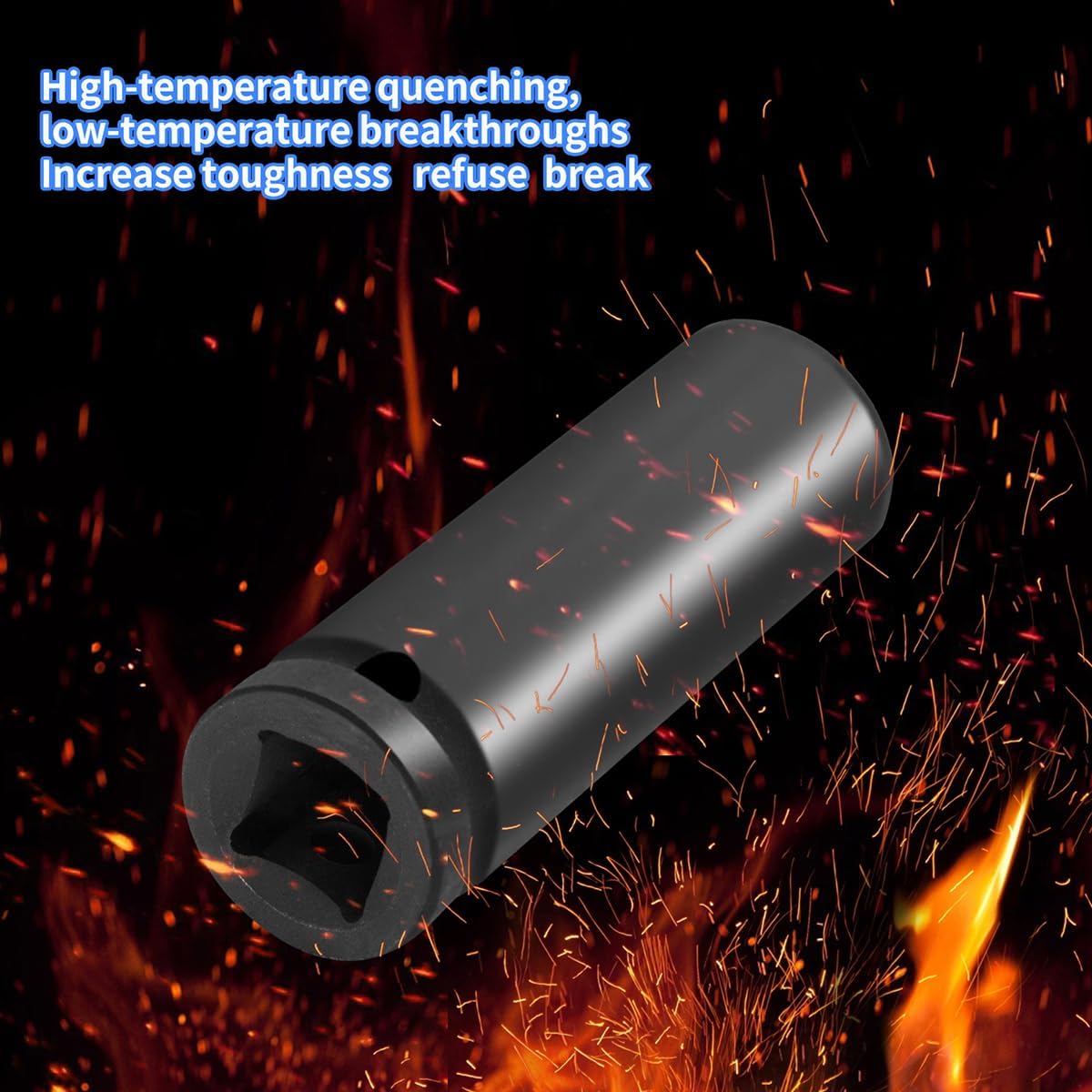 Meccion 1/2 Inch Drive Impact Socket 30mm Metric, 6 Point Cr-Mo Deep Impact Socket, 78mm Length - Image 7