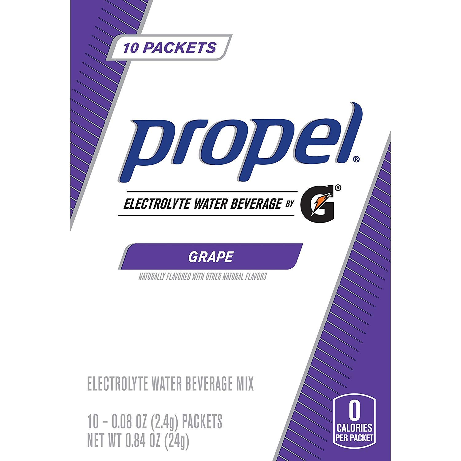 Propel Powder Packets Grape with Electrolytes Vitamins and No Sugar, 50 Count, 10 Count (Pack of 5) - Image 2