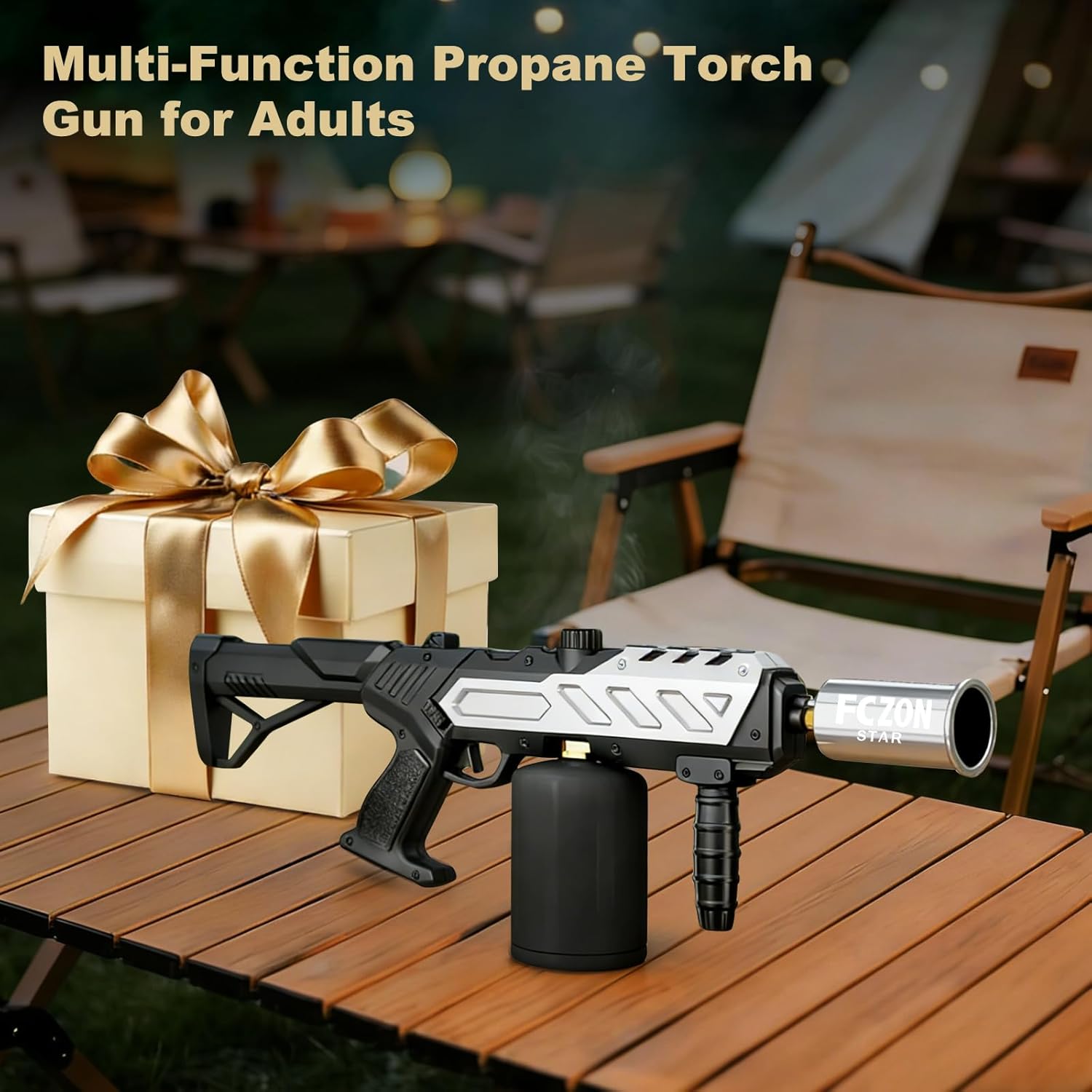 FCZON Flame Thrower Gun, Detachable Cooking Propane Torch Gun with Adjustable Flame, Powerful Blow Torch for BBQ, Searing Steak, Welding, Camping((Propane Tank Not Included) - Image 7