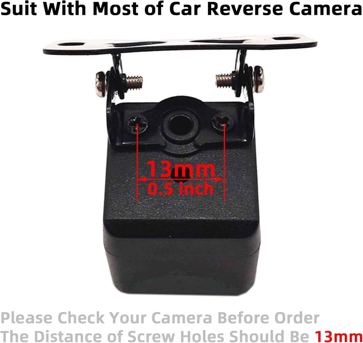Car Reverse Camera License Plate Bracket - Universal Car Dash Cam Mirror Camera/w Rearview Camera Kit Mount Holder for Backup Camera Mounting Accessories (Installation Bracket Only) - Image 2