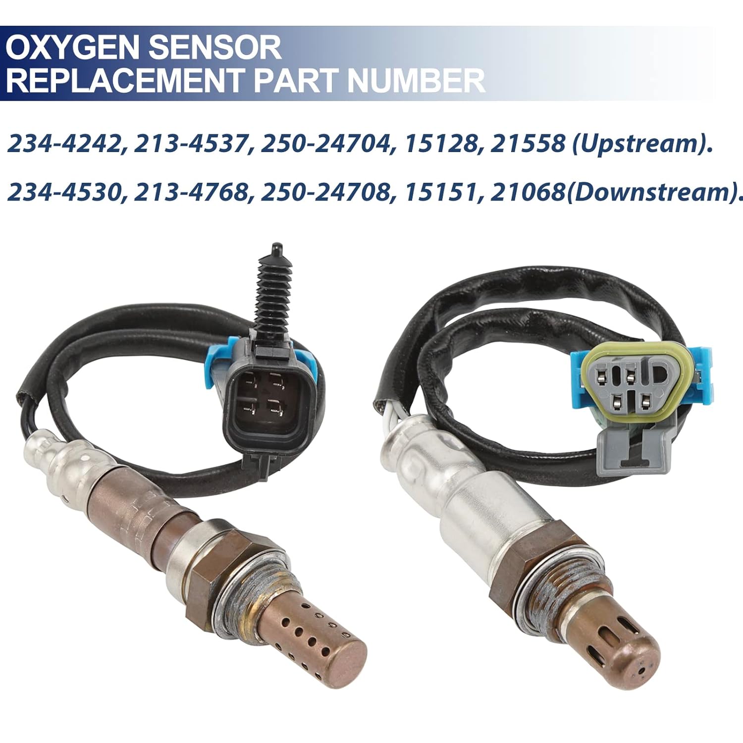 O2 Oxygen Sensor Upstream Downstream 234-4242 234-4530 Replacement for Chevy Captiva Sport Equinox 2.4L 2011-2015, for GMC Terrain 2.4L 2011-2015 Set of 2 - Image 4