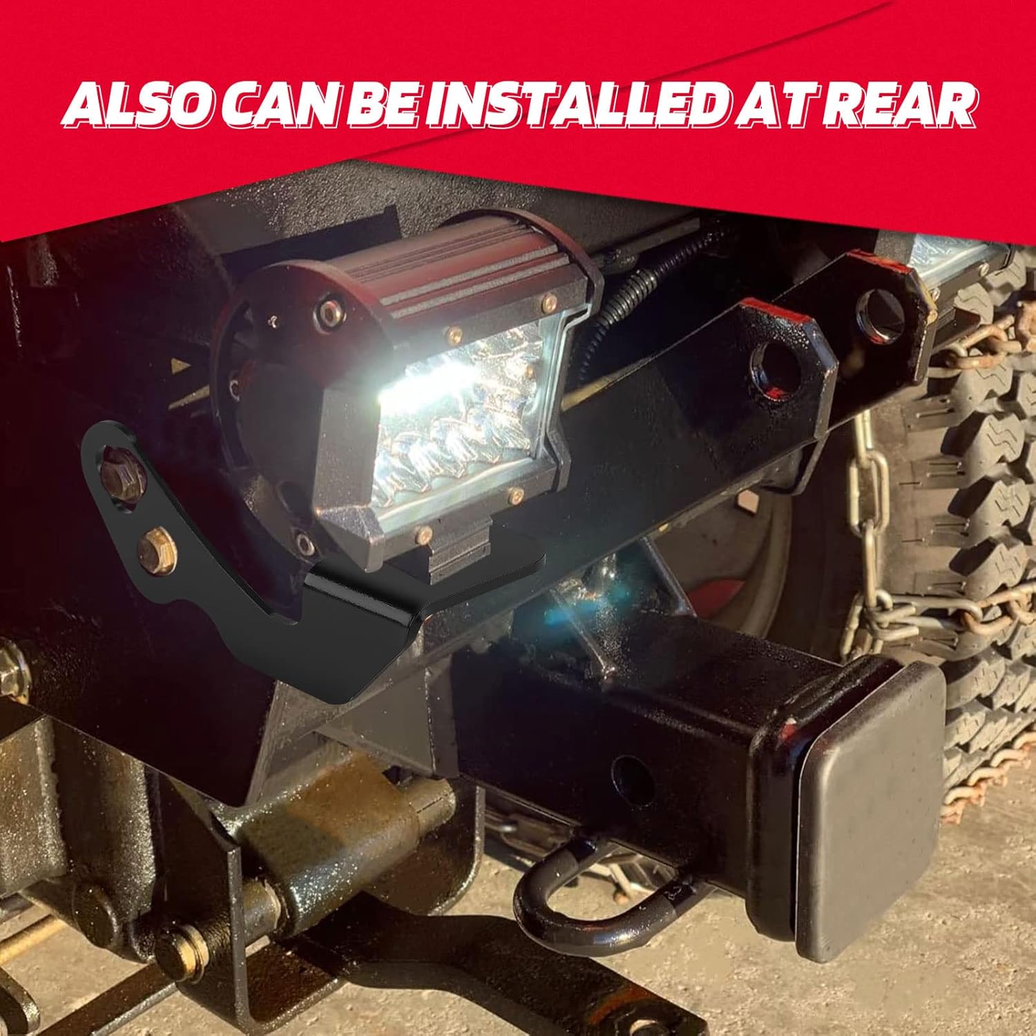 KEMIMOTO UTV Pod Light Brackets LED A-Pillar Light Mount Compatible with Polaris RZR XP 1000 / 900 / 800, Heavy-Duty Stainless Steel LED Cube Brackets, Rust-Proof Side Mounting 2-Pack - Image 6