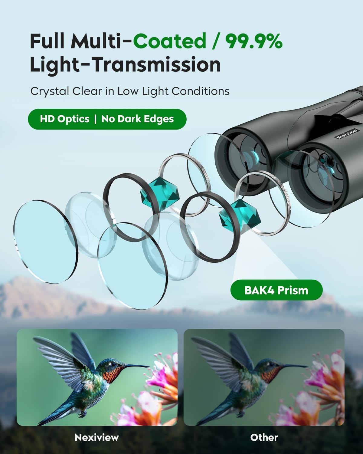 15x52 HD Binoculars for Adults High Powered - Large & Bright View, Lightweight, IPX7 Waterproof-Binoculars for Hunting Bird Watching Travel,Hiking, Travel, Cruise, Sports with Phone Adapter - Image 2