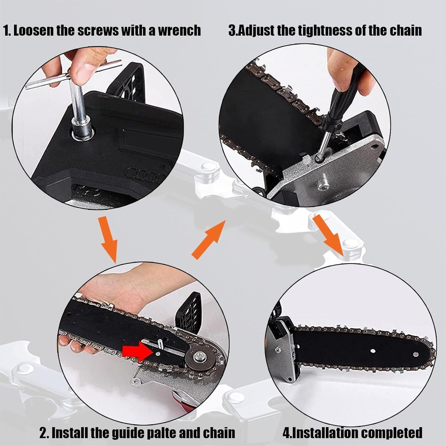 5 Pieces 4 Inch Mini Chainsaw Chain for Stihl GTA 26, 4 Inch Replacement Chains for Cordless Electric Portable Mini Chainsaw for Wood Branch Cutting (28 Drive Links) - Image 3