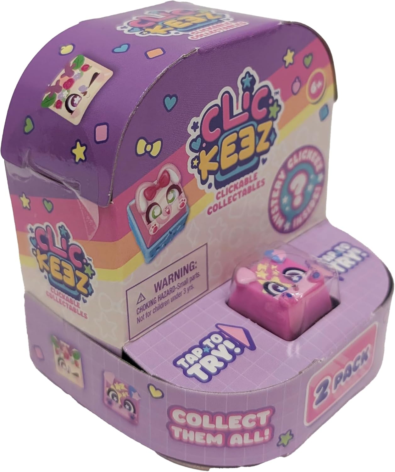 Clickeez 2-Pack | 2 Collectible Character Keyboard Keys Click and Clack | Create Your Own Keychain | Ages 6+ - Image 6