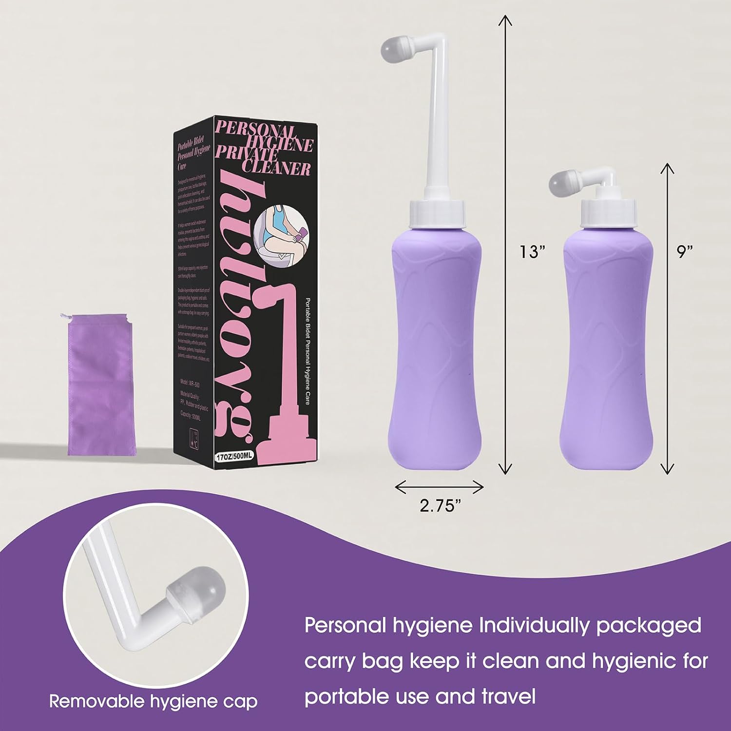 17oz Upside Down Peri Bottle for Postpartum, Large Capacity Portable Bidet, Perineal Bottle, Postpartum Essential, Surgery Toilet Aids Tools, Feminine Hygiene Care, Ideal for Post-Toilet Cleaning - Image 8