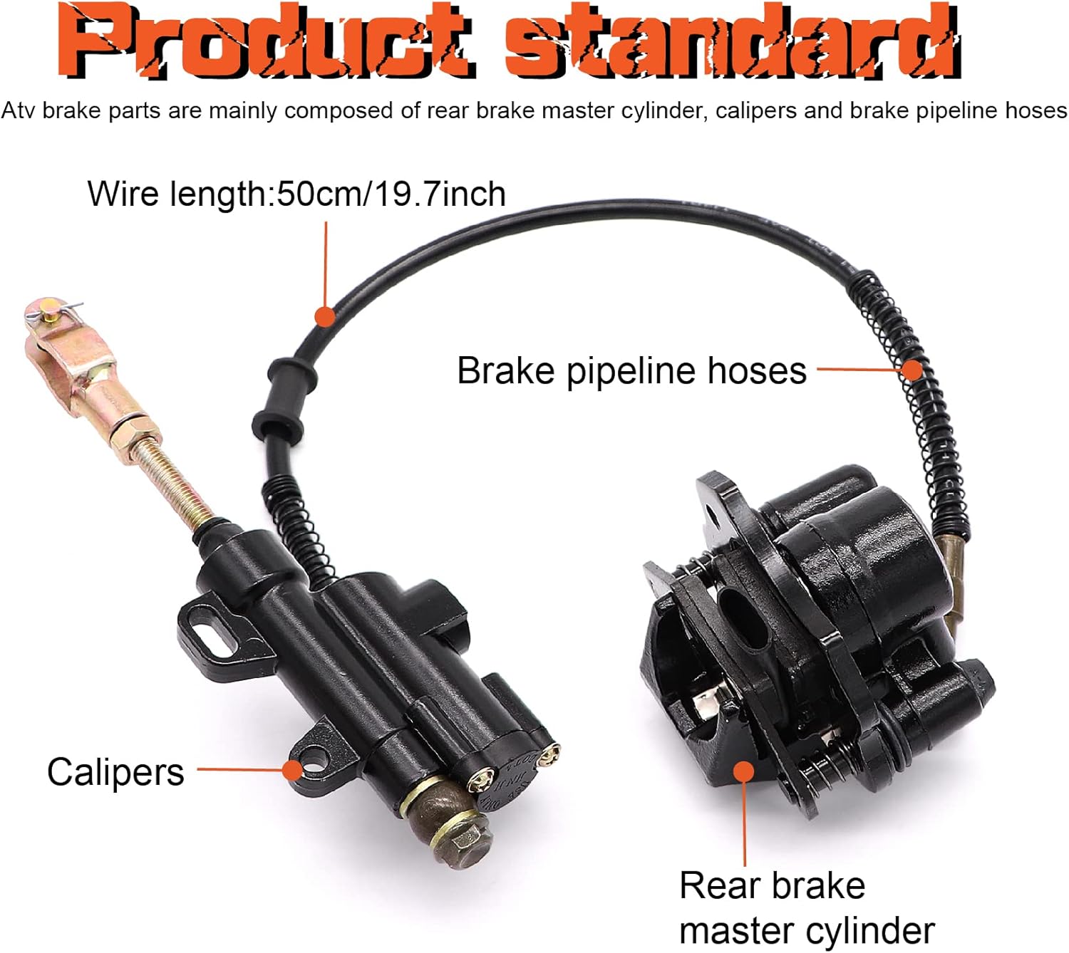 Rear Brake Master Cylinder Caliper For 50-125cc Chinese TaoTao Peace Motorsports Quad Coolster 3050HD ATV Four Wheeler - Image 2