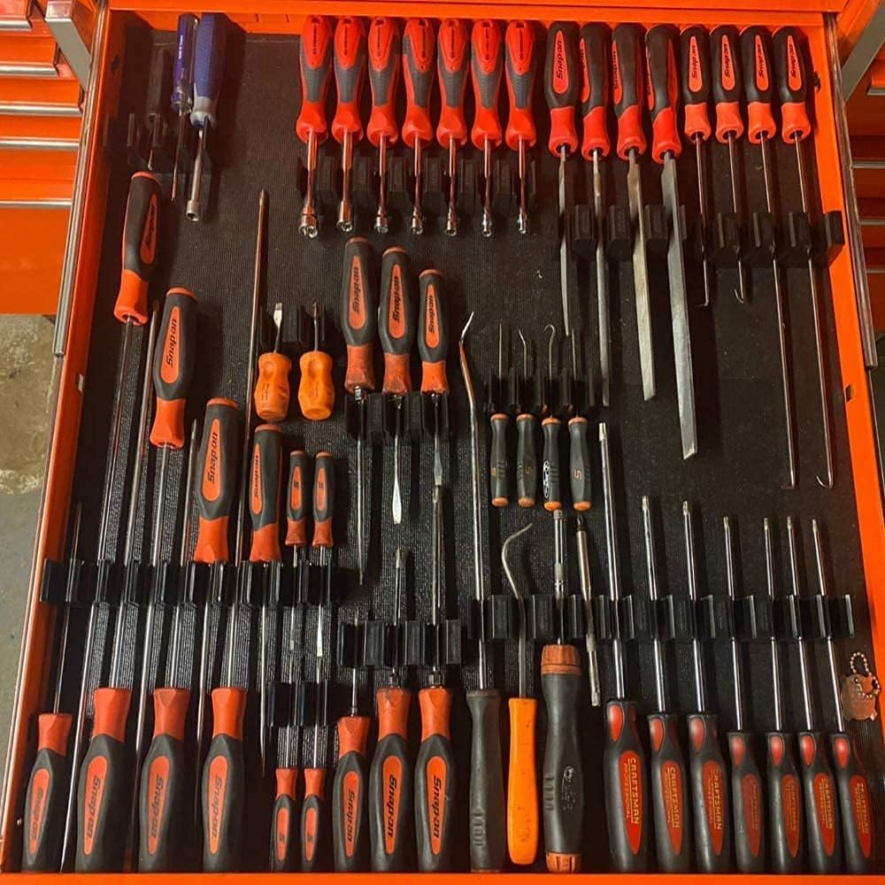 ToolBox Widget Screwdriver Organizer Pro Series 4.0 – Magnetic Holder for Tool Drawers – Modular Toolbox Organizer System – Tool Storage for Professional & DIY Mechanics - 1 Pack, 12 Holders - Image 5