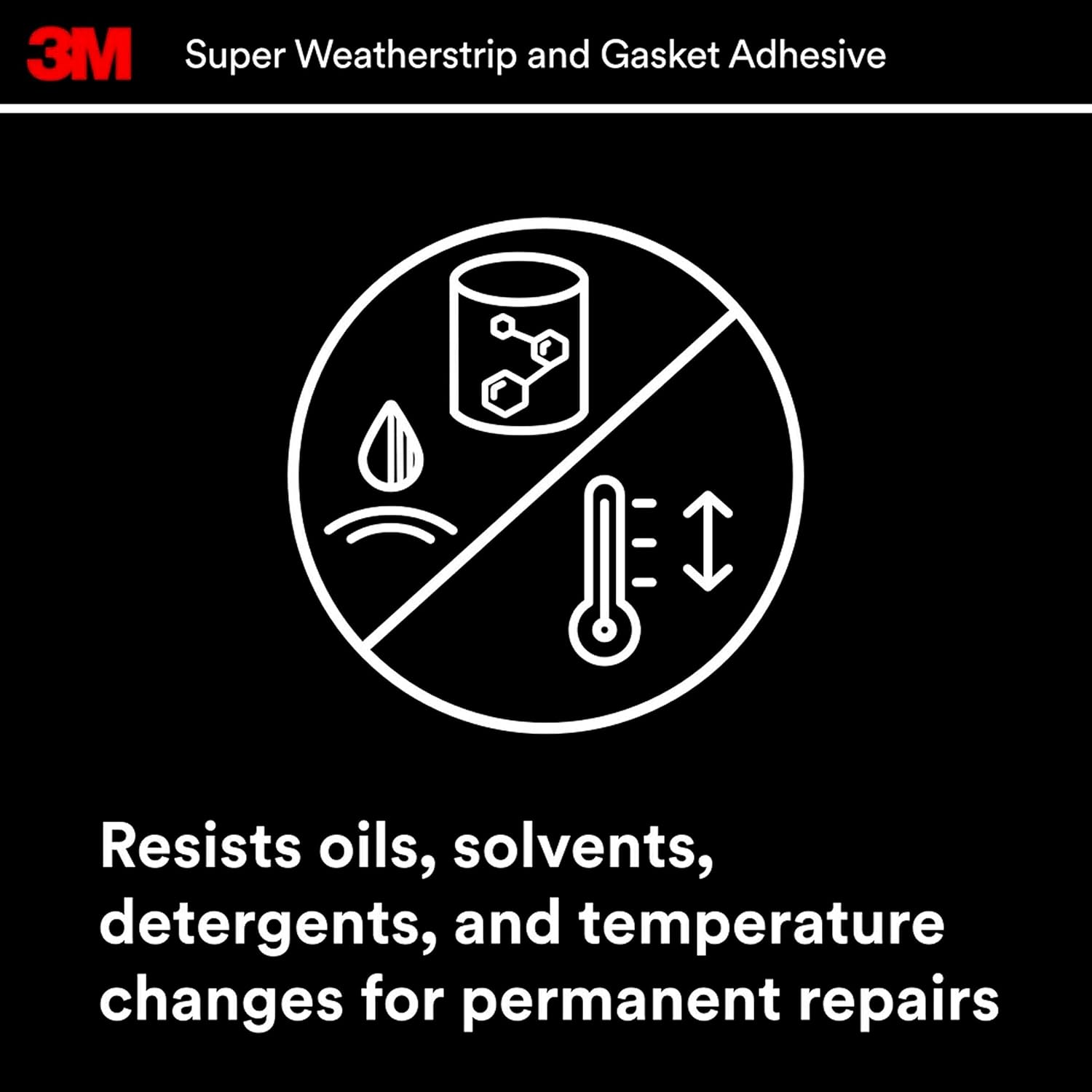 3M Super Weatherstrip and Gasket Adhesive, 08581, Black, 2 fl oz Tube, 1 Per Pack - Image 9