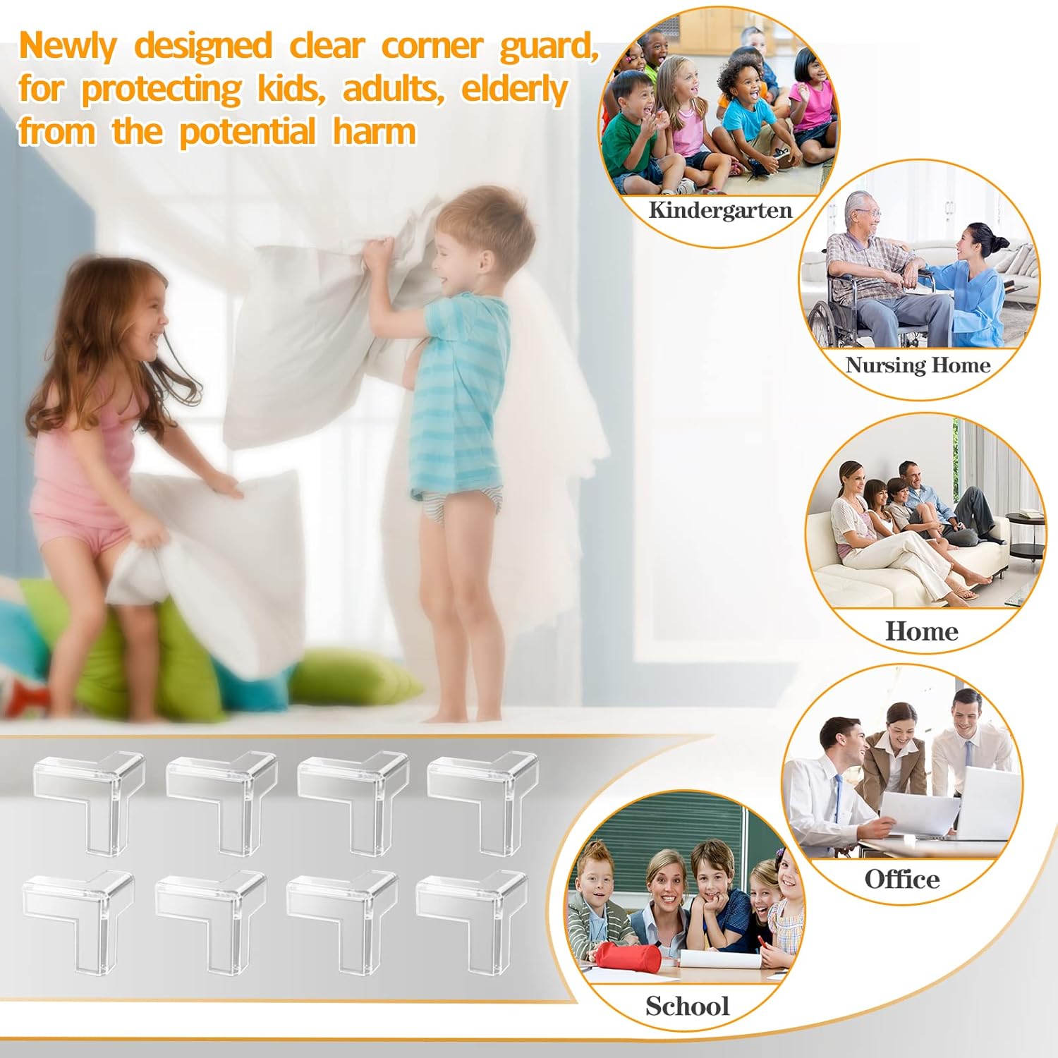 12 Pack Corner Protector, Clear Corner Guards Table Edge Protectors, Baby Safety Corner Bumpers Covers, Furniture & Sharp Corner Baby Proofing, T Shaped - Image 6