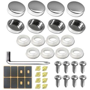 BGGTMO Chrome License Plate Screw C...