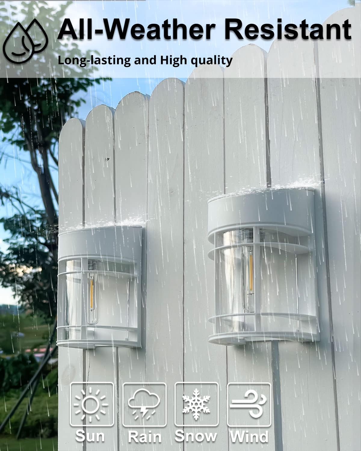 Solar Fence Lights, 8 Pack Deck Light Solar Powered, Waterproof Solar Outdoor Lights Decorative for Garden Backyard Fence Post Patio, White - Image 5