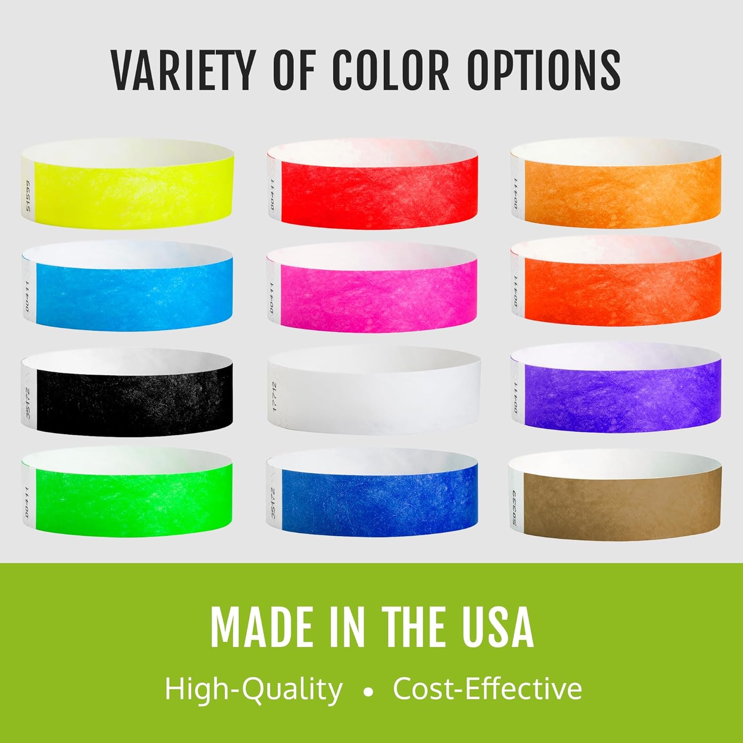 600 WristCo Black Tyvek Wristbands for Events - Comfortable Tear Resistant Paper Bracelets ID Wrist Bands for Concerts Festivals Admission Party Identification - Image 6