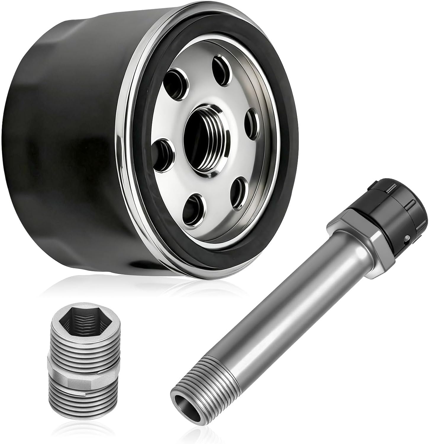 MIU13767B Easy Change Conversion Kit (AM125424 Oil Filter & AM131611 Drain Plug & MIU13767 Adapter Fitting) for John Dee-re Lawn/Garden Tractor E120, E130, E150, E160, E170, E180, X166R, Z335E etc