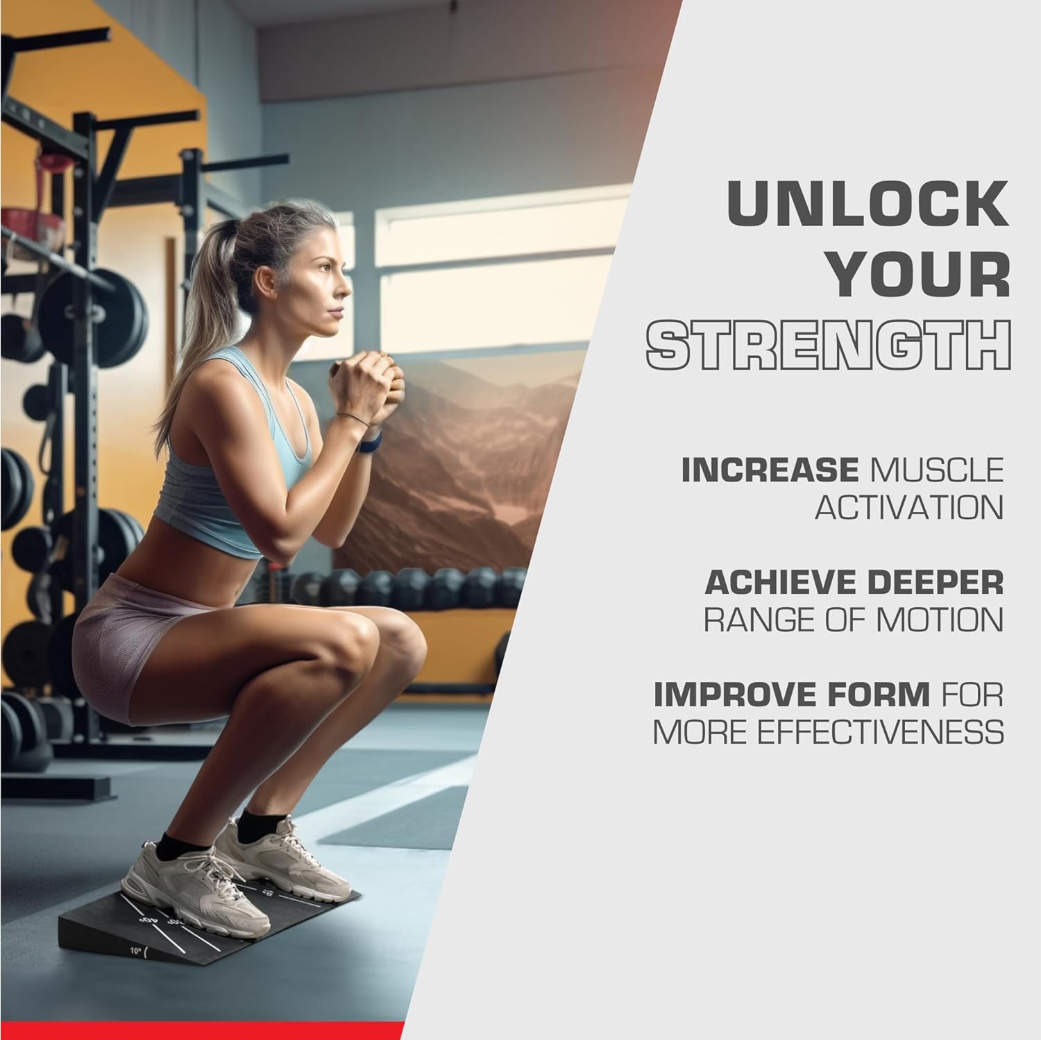 Power Press Squat Wedge Block - Weight Lifting Wedges for Home Gym or Personal Trainers - Parent - Image 2