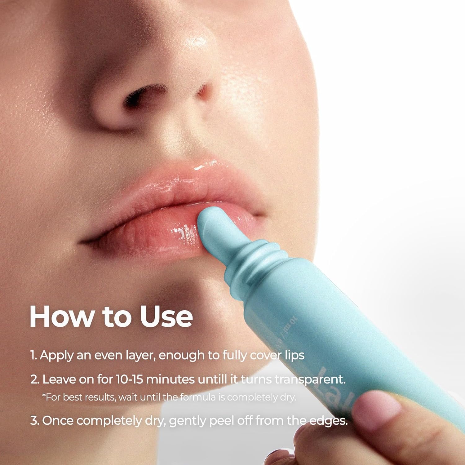 Laka Soothing Prep Lip Mask, Cooling Peel Off Korean Lip Mask, Gentle Exfoliator for Lips, Hygienic & Easy Application, Daily Lip Care, K-Beauty, 0.33 fl.oz - Image 9