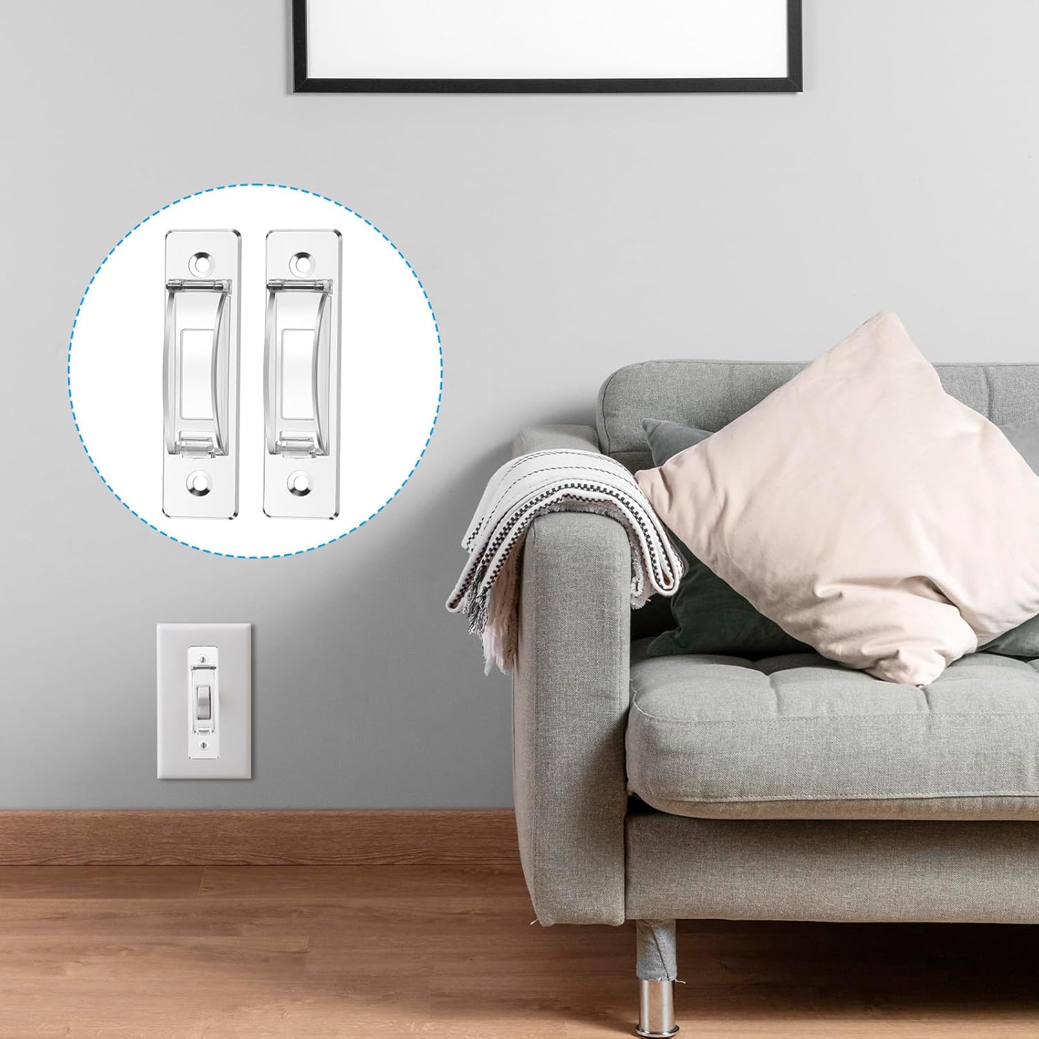 4 Pack Light Switch Guard Cover Wall Switch Guards ChildProof Wall Switches Guard Keeps Plate Covers for Toggle Style Protect Your Lights from Being Accidentally Turned On or Off - Image 7