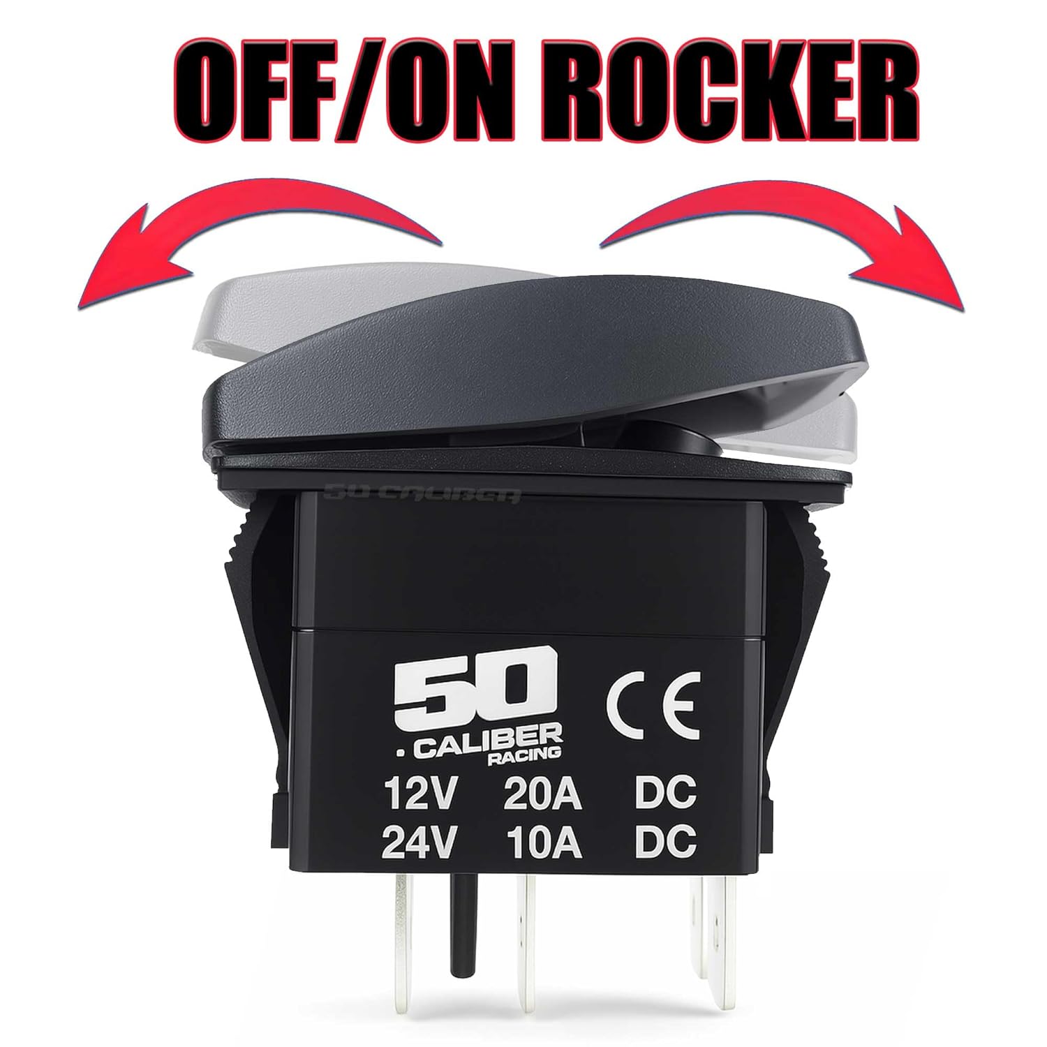 Waterproof Rocker Switch ON/Off, LED Backlit with Etched Design Off Road Light Switch Toggle 12v - UTV, Auto, Boat 20A Variation (Red, Eject a Ho) - Image 3