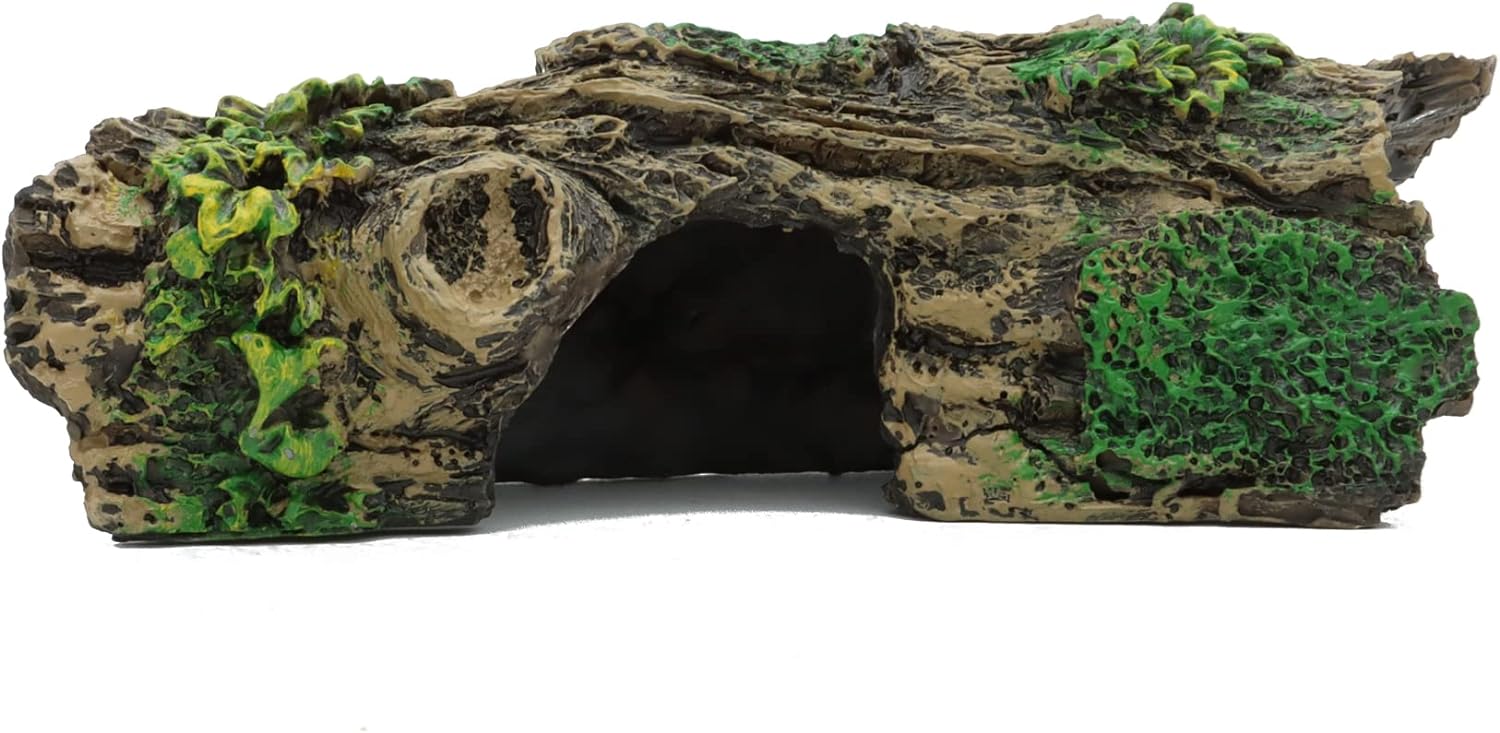 JIH Aquarium Decorations Resin Hollow Tree Trunk Ornament, Bettas House Cave Wood House Decor for Fish Tank (HS-SP207) - Image 3