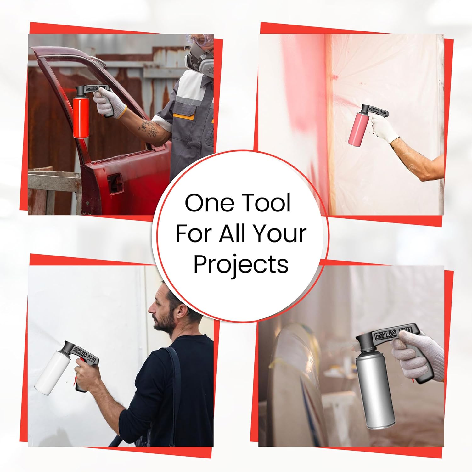 Safeworld Instant Aerosol Trigger Handle Can-Gun, Converts Spray Cans to Spray Guns, Full Hand Grip, Reusable, Easy Clip-On/Off, and Universal Fit for Paint, Adhesives, and Lubricants. - Image 4