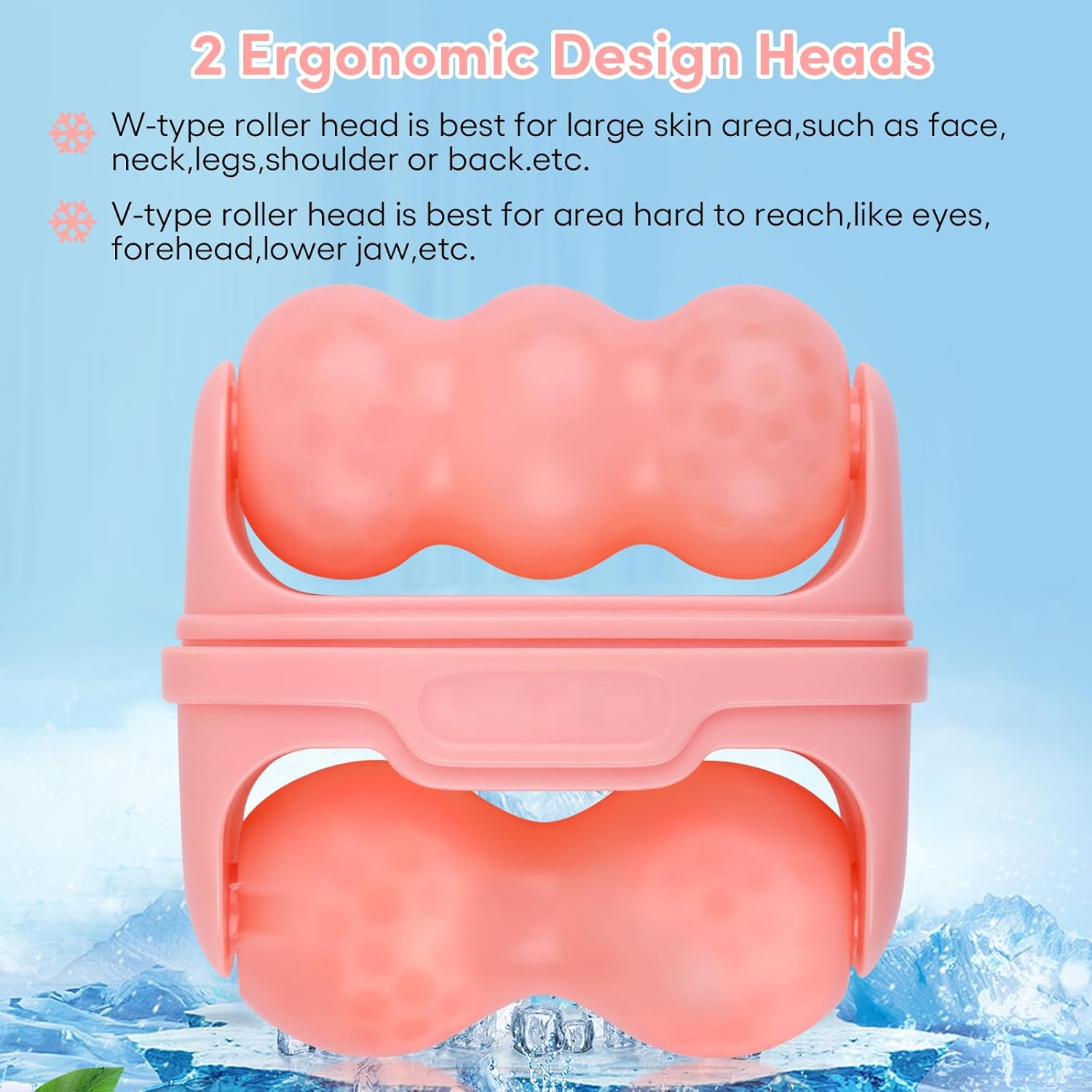 Fronnor Ice Roller for Face,Eyes,Cooling to Tighten Brighten Complexion, Soothing Skin Care Tool, Massager Under Eye Puffiness,Gift for Women - Image 3