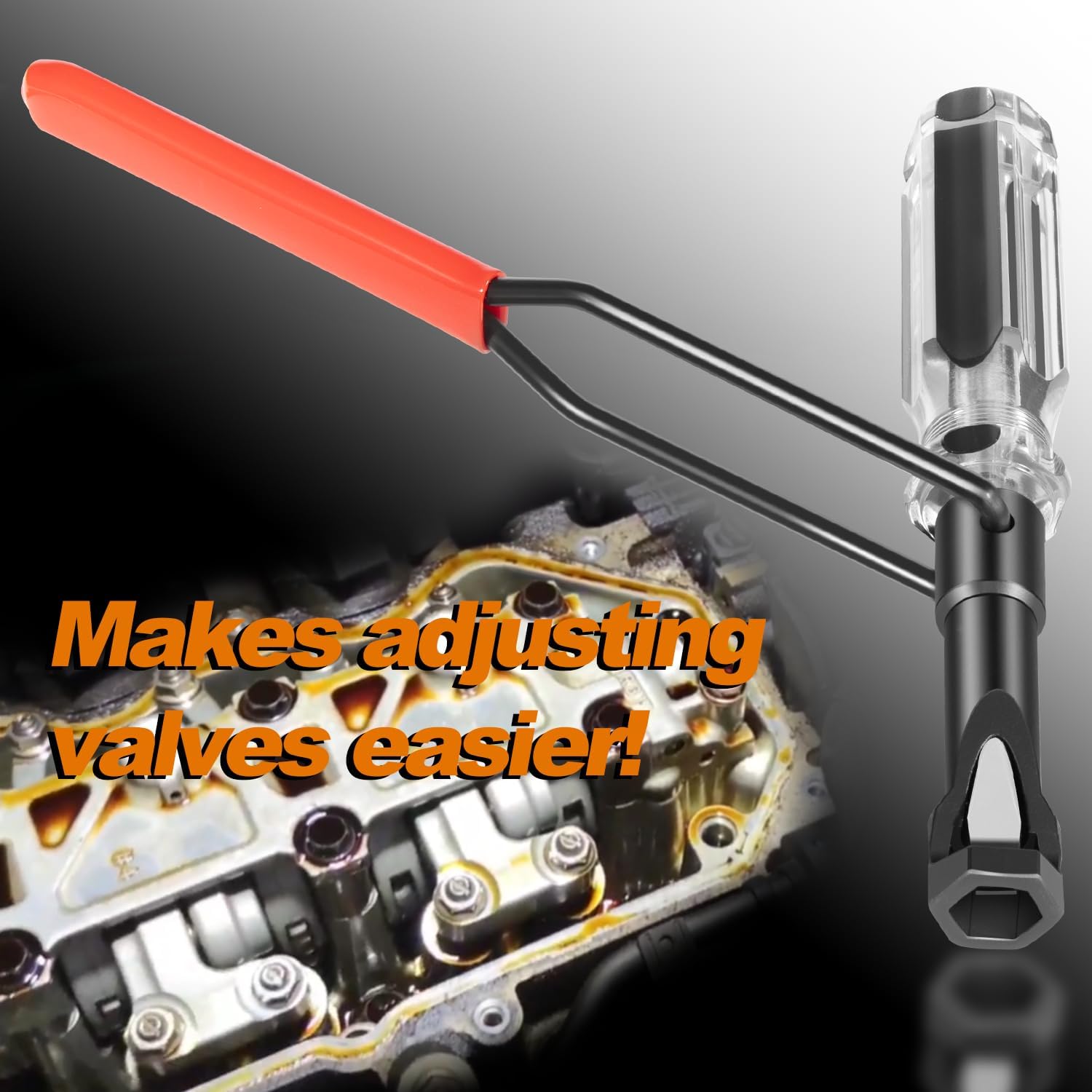 LAIKOU 10mm Jam Nut Valve Adjustment Tool - Slotted Valve Lash Adjusting Stud, Compatible with Honda Nissan Toyota Vehicle Engines - 648827 Valve Lapping Guiding Removal Tool (10mm) - Image 5