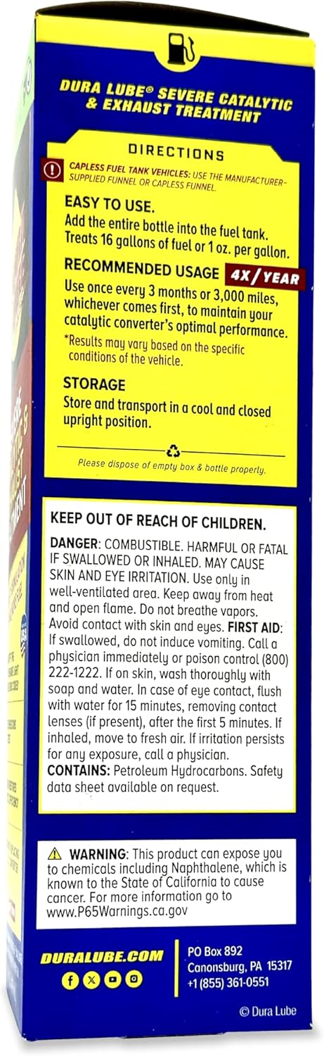 Dura Lube Severe Catalytic and Exhaust Treatment Cleaner Fuel Additive | 16 Fl oz, 2-Pack - Image 5