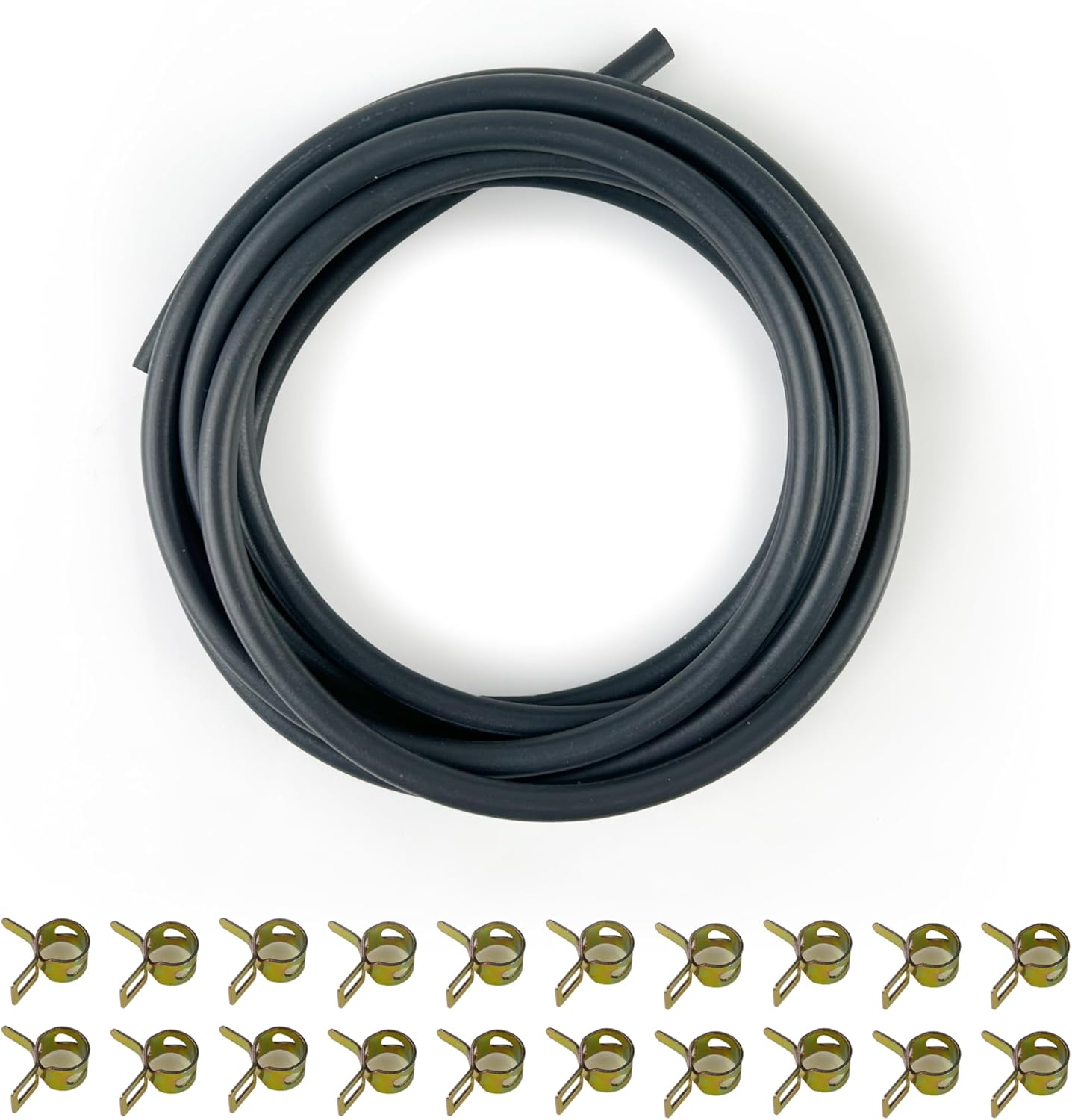 YAMAKATO 10 Feet 1/5 Inch ID 5.5mm Fuel Line Hose for ATV Quad Pit Dirt Bike Go Kart Mini Bike ATV Generator Small Engines Gas Line 95001-55008-60M w/ 20 Clamps - Image 5