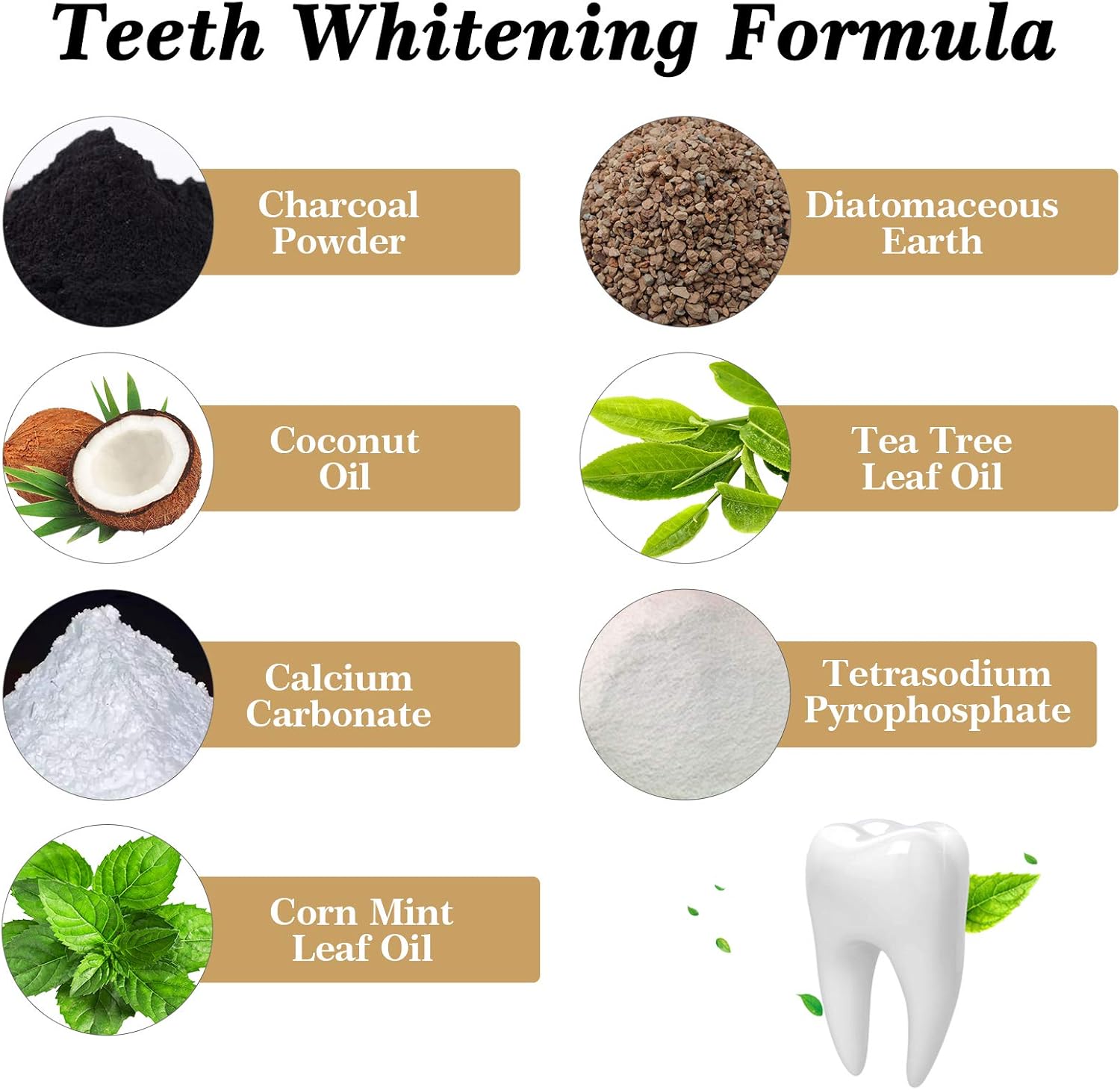 Lagunamoon Whitening Charcoal Toothpaste for Sensitive Teeth, Enamel Repair, Cavity Protection - Natural Toothpaste for Whitening, Removing Stains, Mint Flavor Freshen Breath Mint Gel - No Peroxide - Image 6