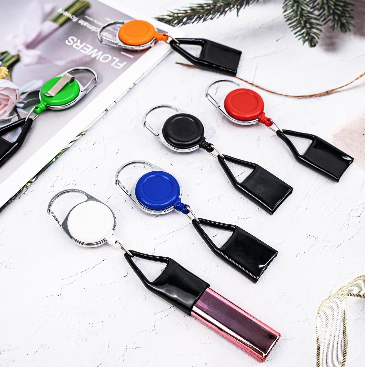 6 Pcs Retractable Lighter Leash, Keychain Lighter Holder with Clip Classic Lighters Cover Single Clip for Convenience Multicolor Lighters Strap (6) - Image 7