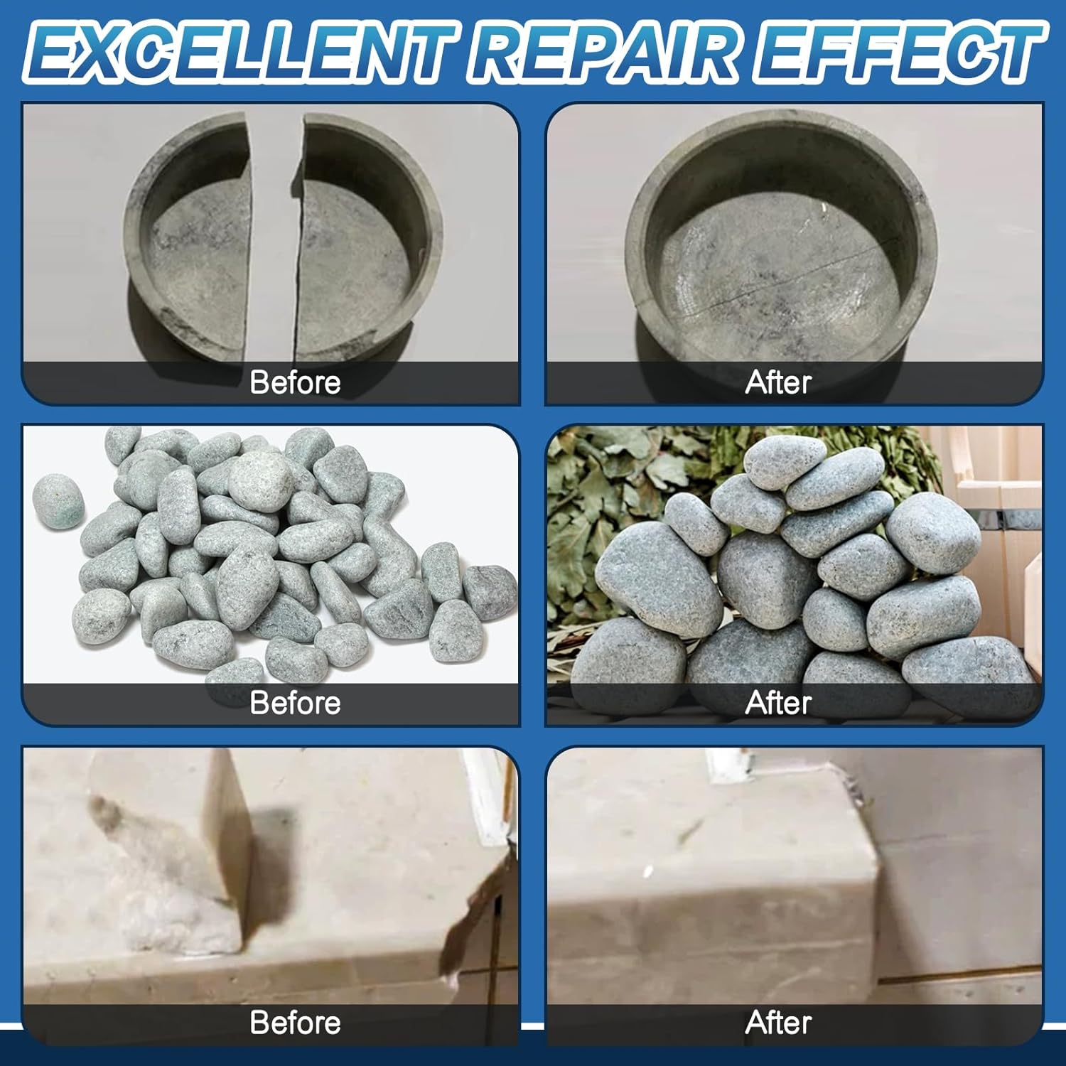 Stone Glue 30 g, Marble Glue Instant, with Anti-Clog Cap, Strong Clear Adhesive for Marble, Granite, Artificial Stone, Tile, DIY, Waterproof (Clear, 30 Grams * 1 Pack, Stone Glue) - Image 3