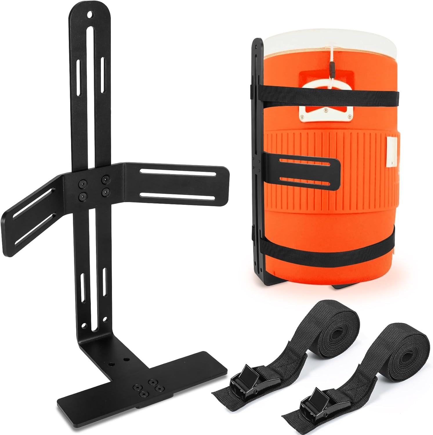 5 Gallon Bucket Holder, Steel Water Cooler Mount Rack,5 Gallon Water Cooler Bucket Holder for Trailer,Truck,RV, Cart, UTV, Mower