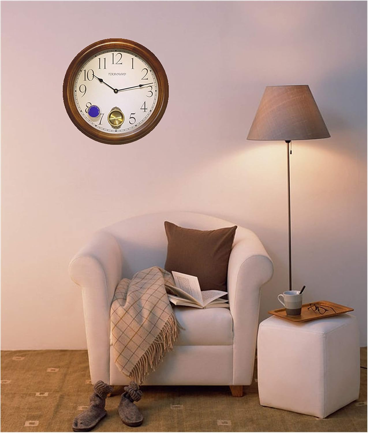 TIKROUND Quartz DIY Wall Clock Movement Mechanisms Battery Powered DIY Repair Parts Replacement with 4 Sets Hands,3/10 Inch Maximum Dial Thickness,29/32 Inch Total Shaft Length. - Image 7