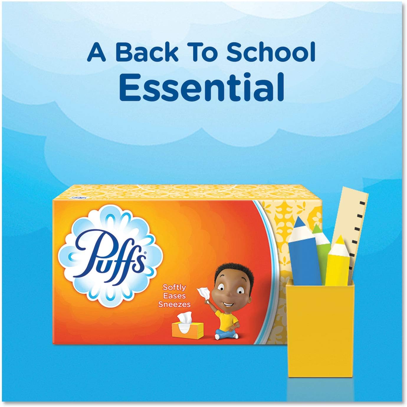 Puffs Simple Softness Non-Lotion Facial Tissue, 3 Family Size Boxes, 180 Tissues Per Box - Image 3