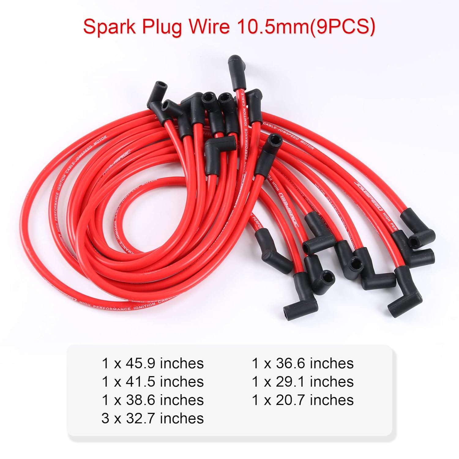 JDMSPEED New 10.5mm Spark Plug Wire Set Replacement for HEI SBC BBC 350 383 454 Electronic - Image 2