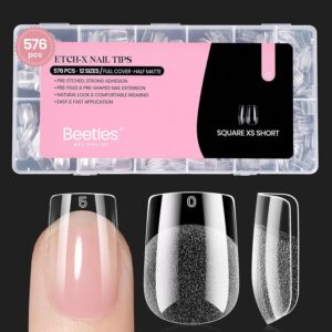 Beetles Short Square Nail Tips: 576...