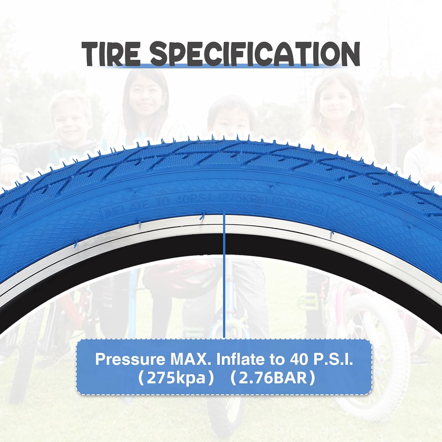 ZUKKA 20 x 2.35 Bike Tire 1/2 Pack 20 inch x 2.35 BMX Bike Tire Folding Replacement Tire for MTB Mountain Bike, BMX Bicycle Commuter Bike - Image 3