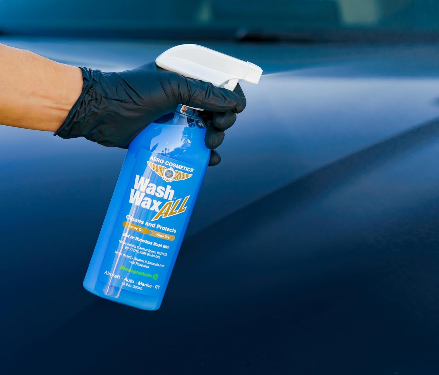 Wet or Waterless Car Wash Wax 128 Fl. oz, UV Protection. Cleans, Protects, and Shines. Aircraft Quality Just Spray On and Wipe Dry Anywhere, Anytime, Home, Office, School, Garage, Parking Lots. - Image 3