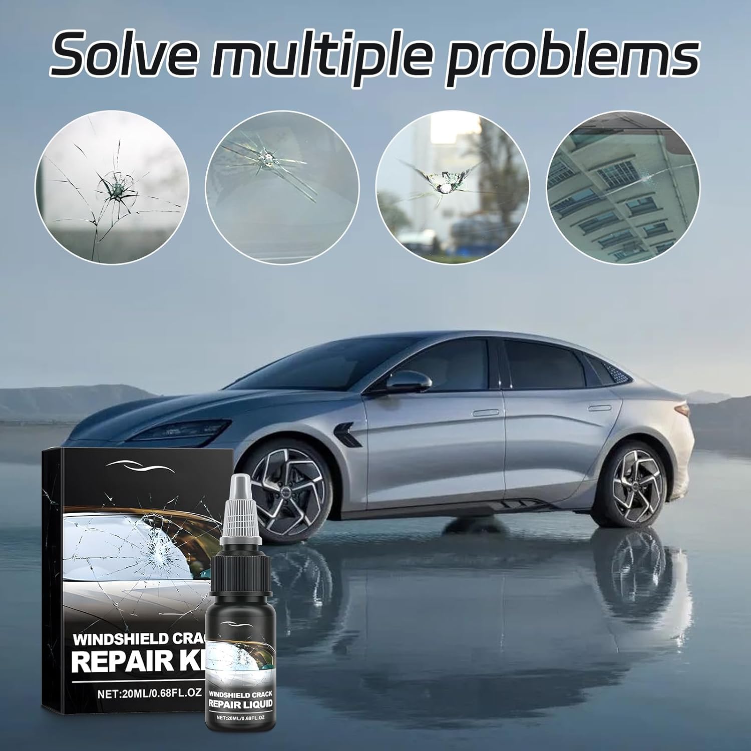 2PCS Crackfix Pro Kit Windshield Repair Kit for Chips and Cracks Windshield Crack Repair Kits - Image 2